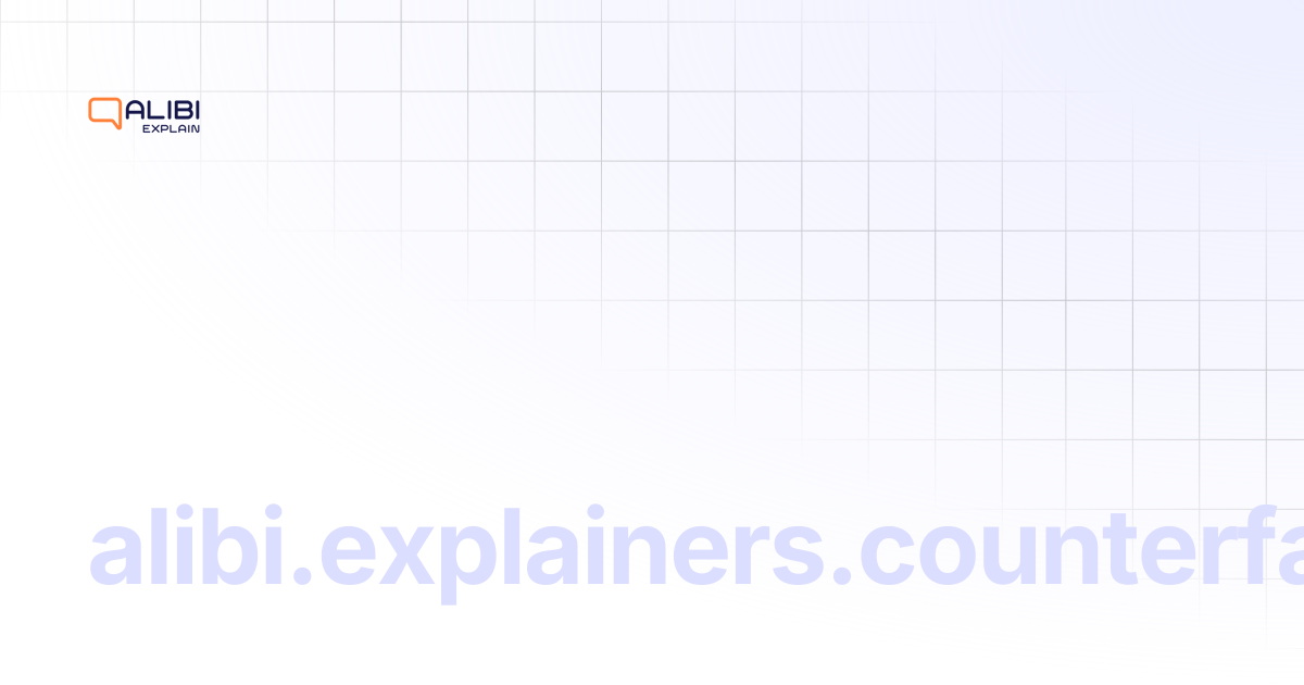 alibi.explainers.counterfactual | Alibi Explain