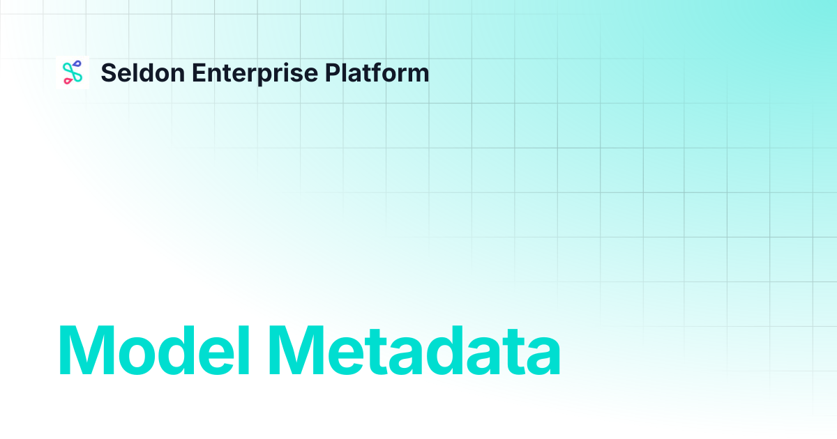 Model Metadata | Seldon Enterprise Platform